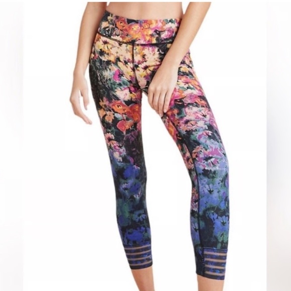 free people movement Pants - Free People Movement Idris Floral Motif Leggings Size S